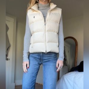 Ralph Lauren Sport Cream Puffer Vest